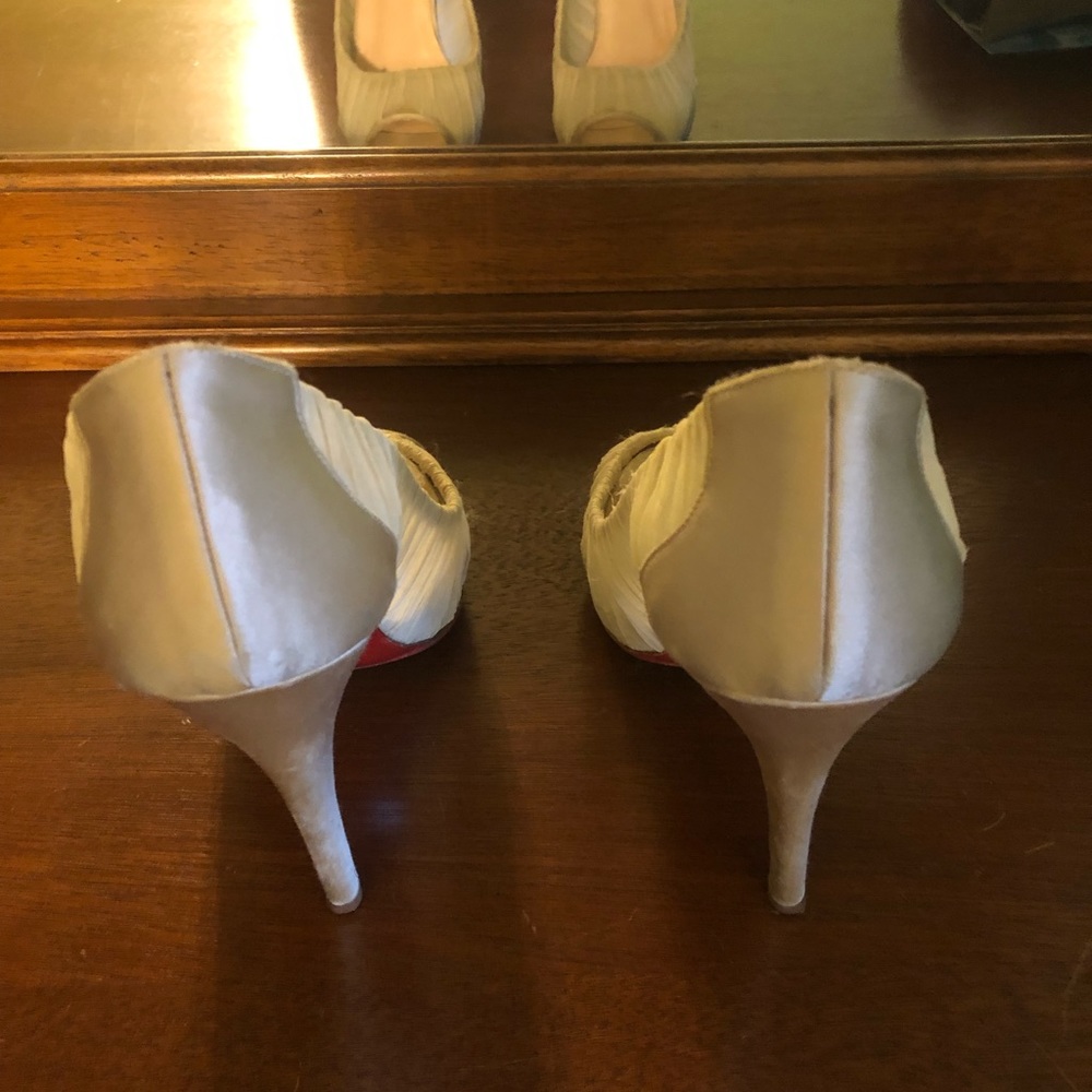 Authentic Christian Louboutin cream heels, worn once